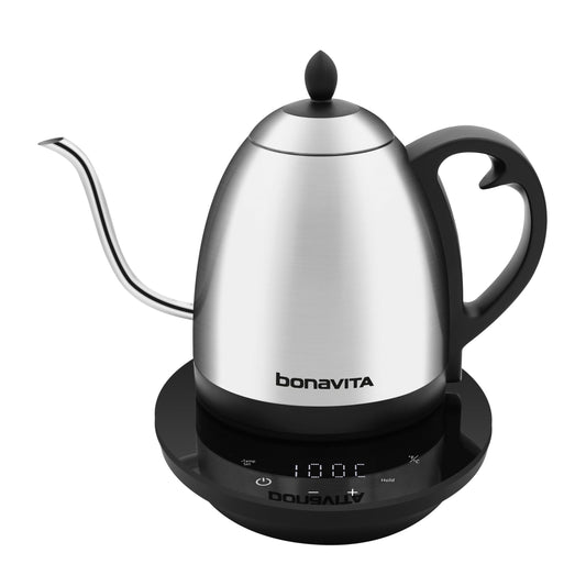 Bonavita Cosmopolitan 1.0L Gooseneck Precision Temperature, 1200 Watt, LED Panel, Electric Kettle